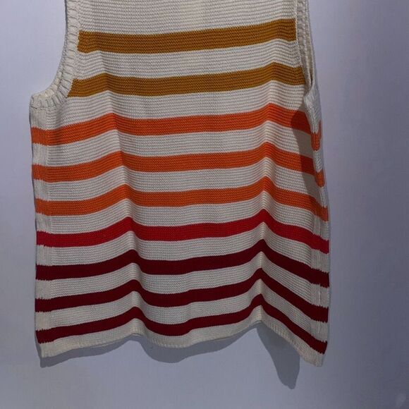 Lucky Brand Women's Multicolor Stripe Ombre Knit Sleeveless Sweater Size 1X NWT - Picture 6 of 9